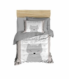 L'essentiel linge de maison Juego de funda nórdica PH1100 Gris y Blanco